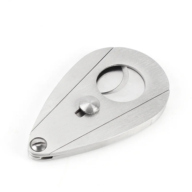 Stainless Steel Cigar Cutter Cigar Scissors Cigar Knife Double Blade Cigar Cutter Water Drop Cigar Puncher Guillotine Shears