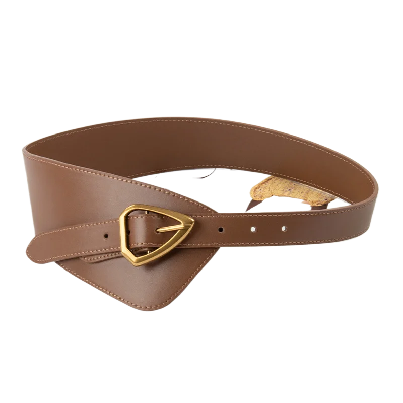 Женский декоративный ремень с широкой застежкой на талии и платье-пальто, кожаная туника, простой и универсальный ремень