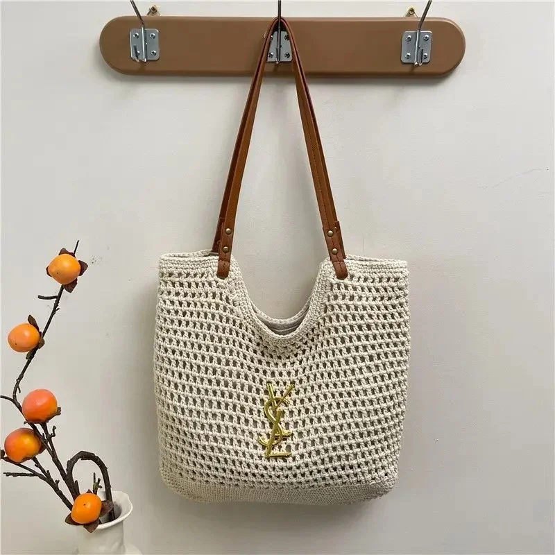 

Summer 2025 Boho Woven Straw Tote BagforWomen - ConvertiblehoulderPurse, LuxuryDesigner-InspiredResortVacationCarrier