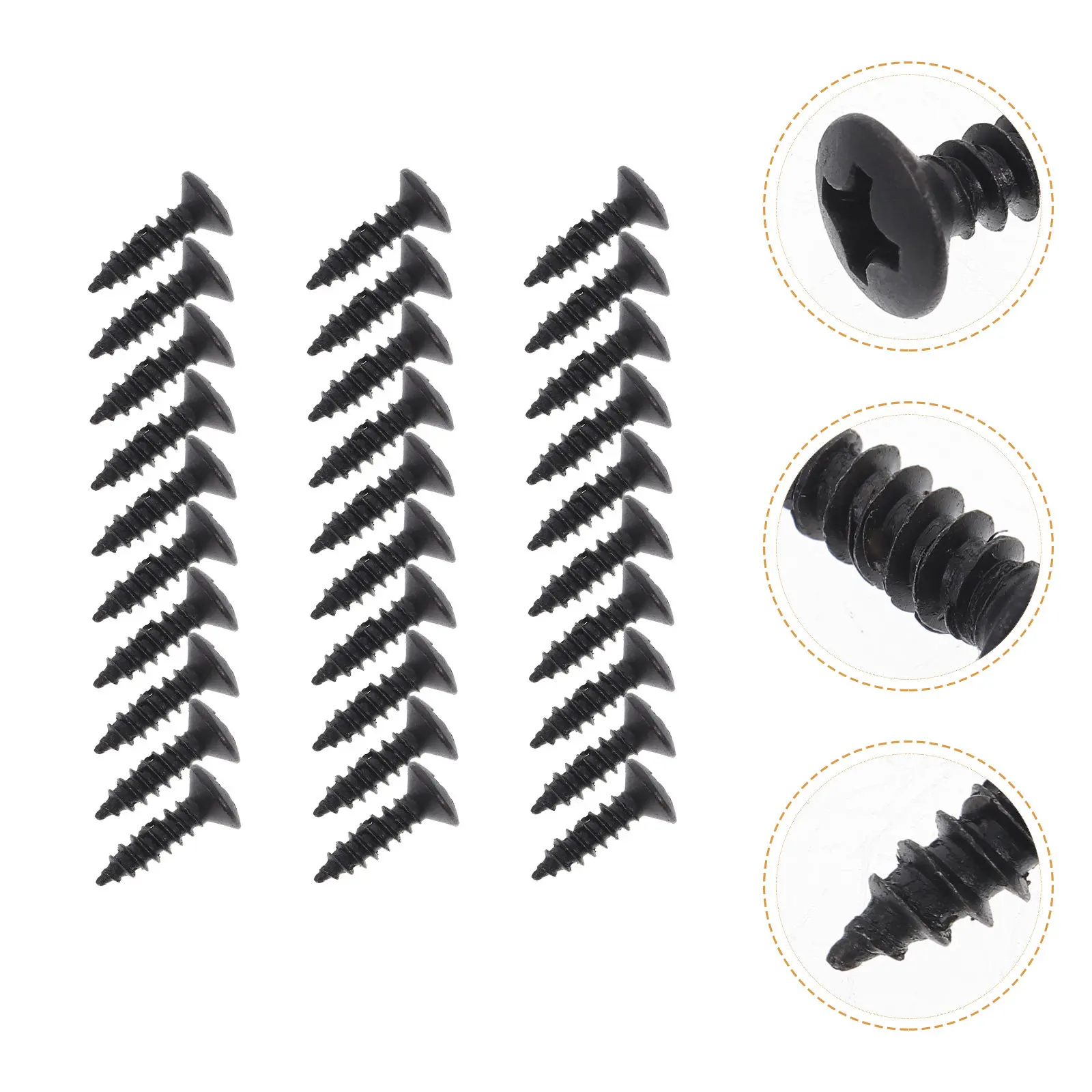 30Pcs Electric Bass Pickguard Screws Reliable Long-Lasting Mounting Fixators for Guitar Pickguard Stable Installation Small Size