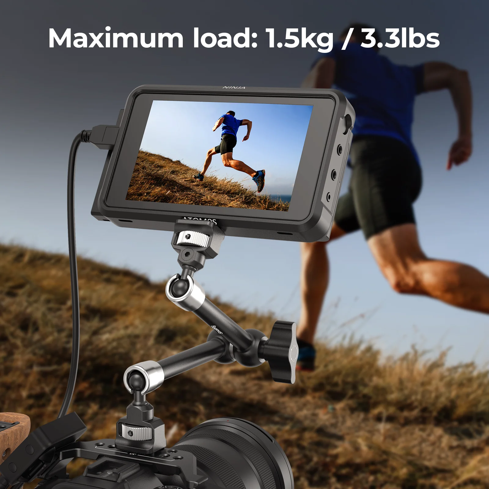 SmallRig 7/11 بوصة دعم الذراع السحري مع 1/4 "-20 مسامير ودبابيس قابلة للسحب لشاشات أضواء الفيديو الهواتف الذكية وكاميرا الحركة