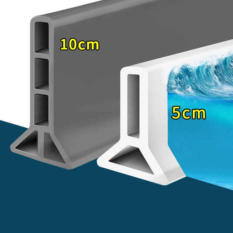 Bathroom Toilet Waterproof Strip Silicone Self-adhesive Waterproof Strip  Shower Room Floor Dry Wet Separation Waterproof Strip