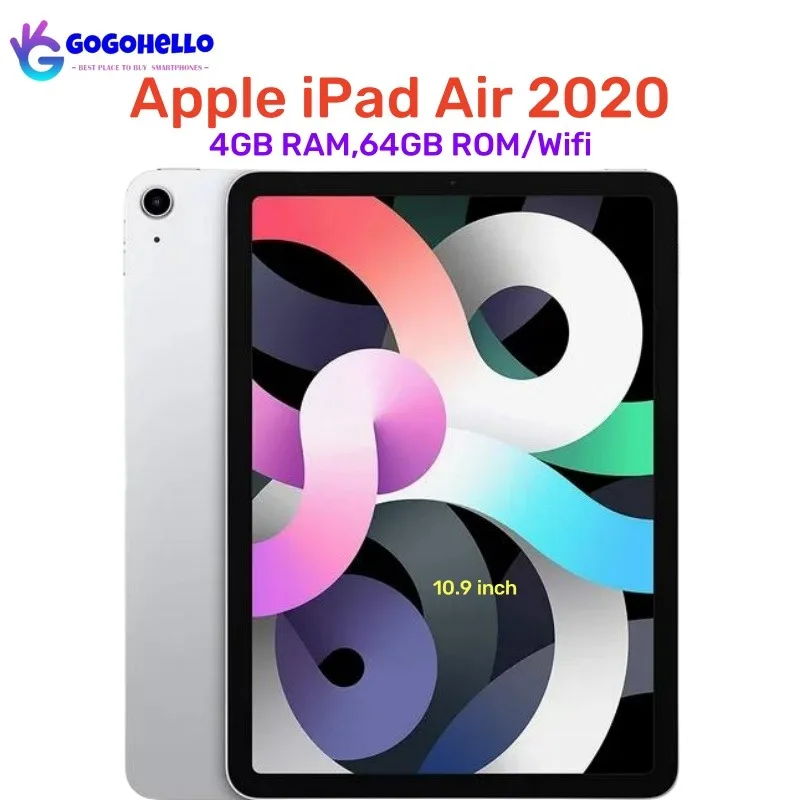 98% New Original Apple iPad Air 2020 Air 4th Gen Wifi  64GB ROM 4GB RAM 10.9\'\' A14 Bionic Li-Ion 7606 mAh Liquid Retina IPS LCD