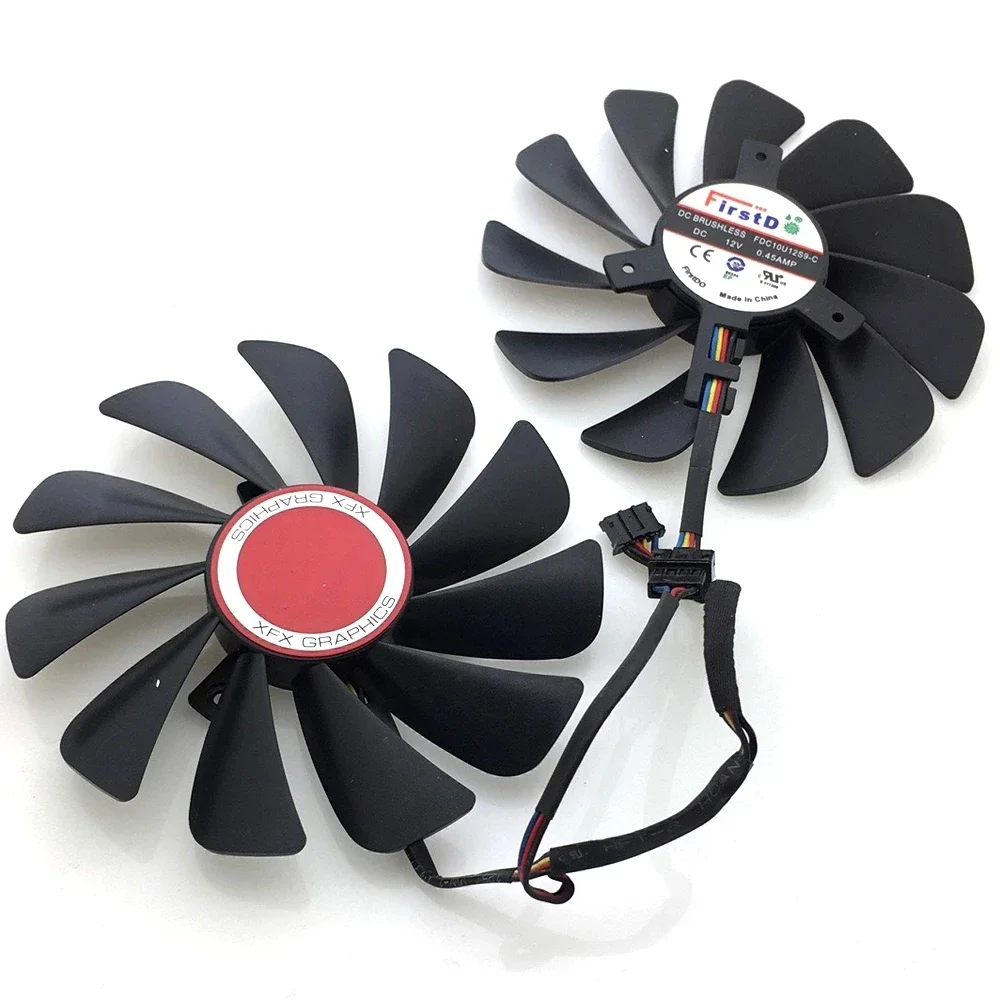 FDC10U12S9-C CF1010U12S DC12V 0.45A 95mm 4Wire 4Pin VGA Fan For XFX RX560D RX570 RX580 Graphics Card Cooling Fan