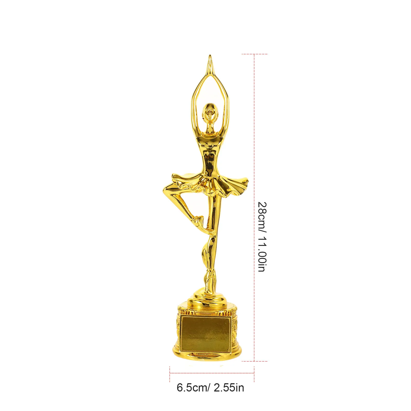 Dancer Trophy Resin Dancing Performance Trophy with Bright Color Lovely Funny Design for Dance Competition Award Party Home