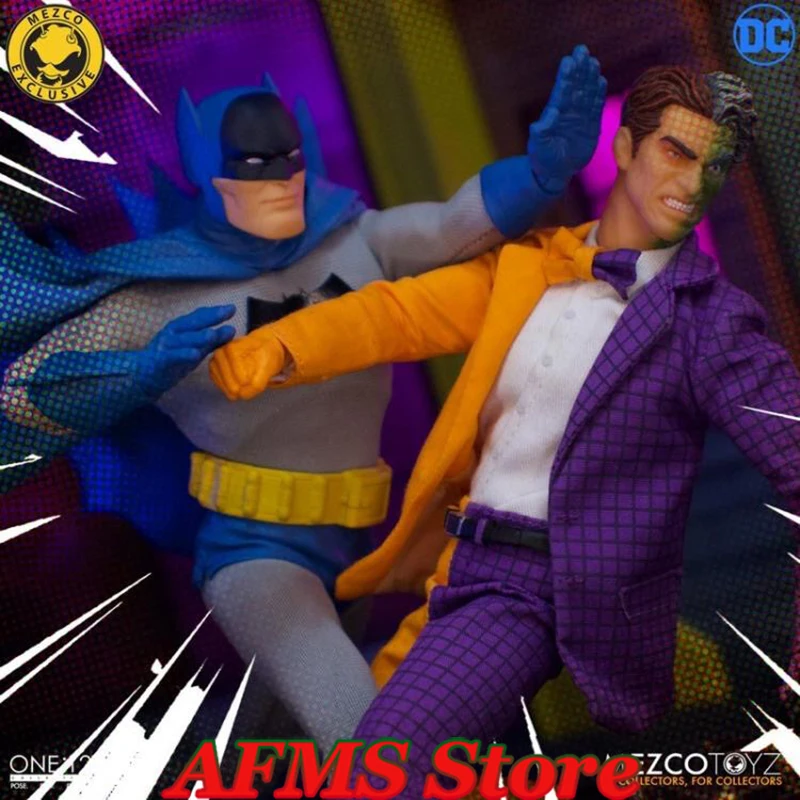 Mezco 1/12 Scale Scale Collectible Figure Golden Age Batman Vs. Two-FaceTwo Person Version 6Inch Men Soldier Action Figure Model