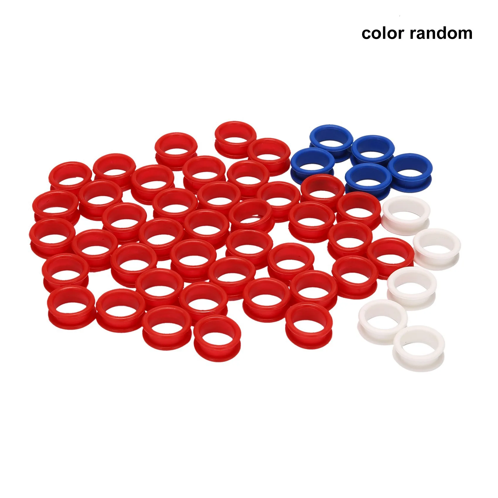 Anillos de silicona para dedos de 50 piezas, insertos de tijeras, herramientas de peinado, accesorios de colores mezclados