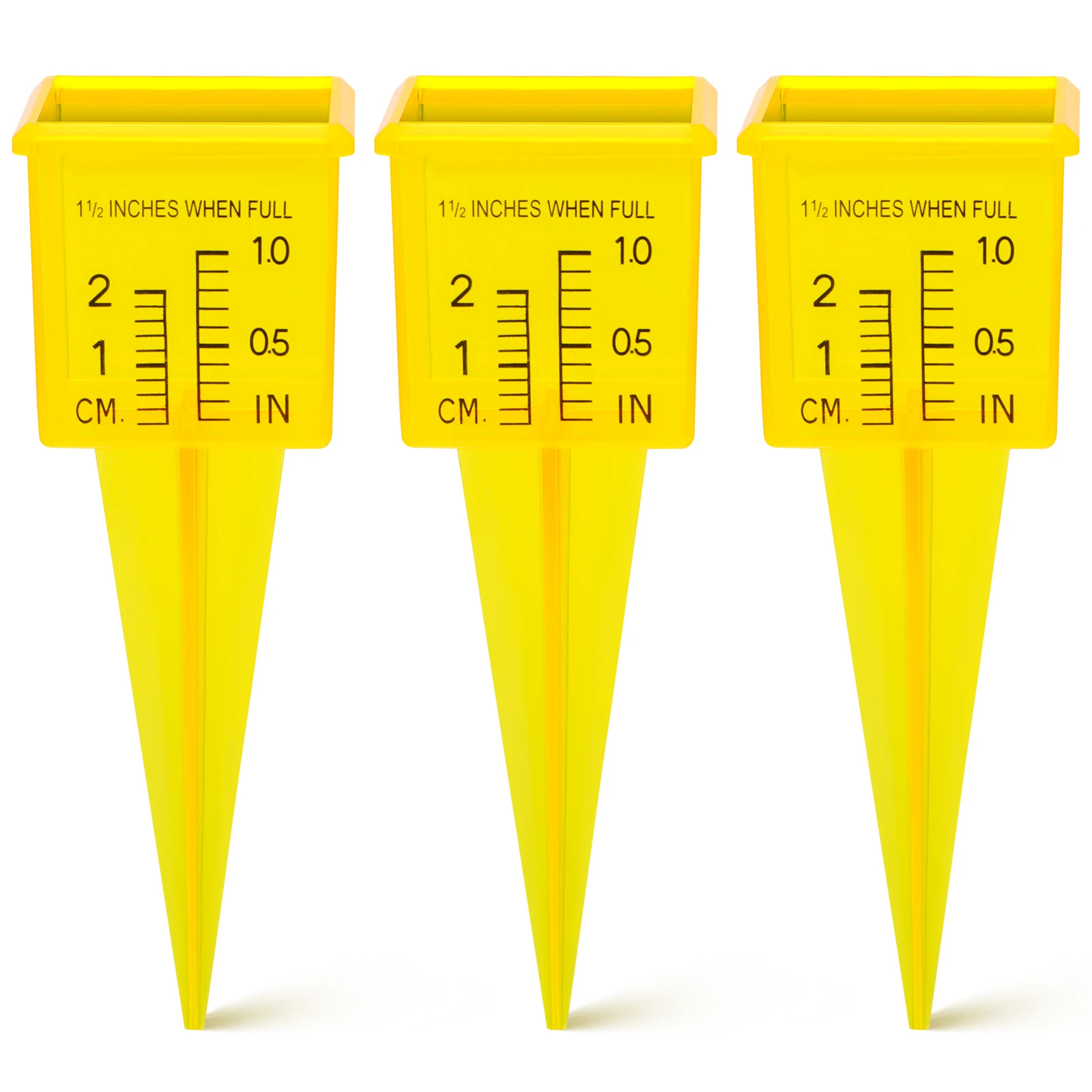 

3pcs Rain Gauge Accurate Outdoor Garden Tool Plastic Meter Test Tube Rainfall Measurement Garden Decor