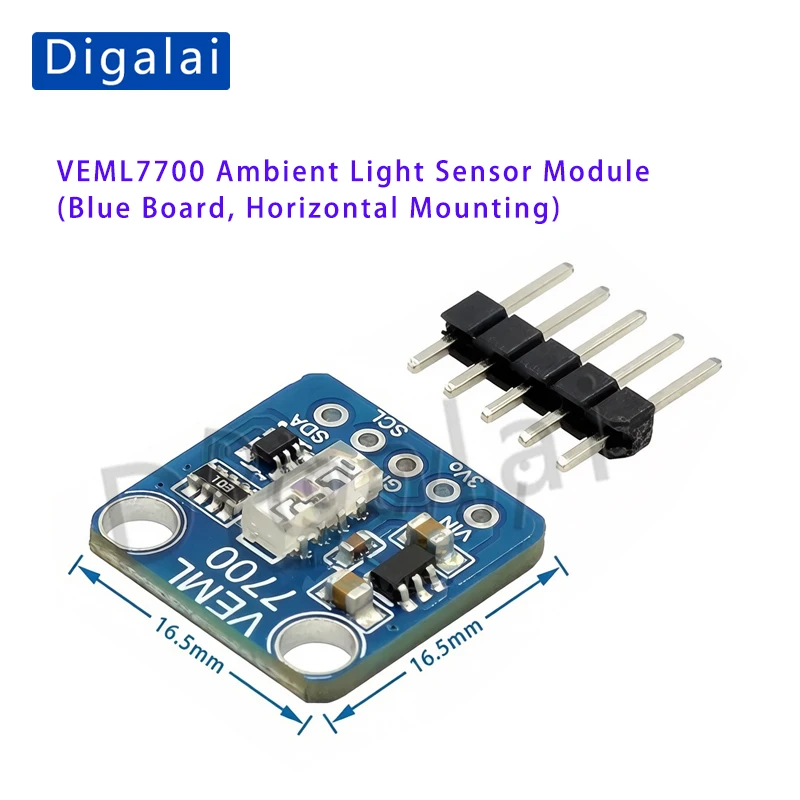 VEML7700 Ambient Light Sensor Module with 16-bit Resolution and I2C Interface for Qwiic Applications