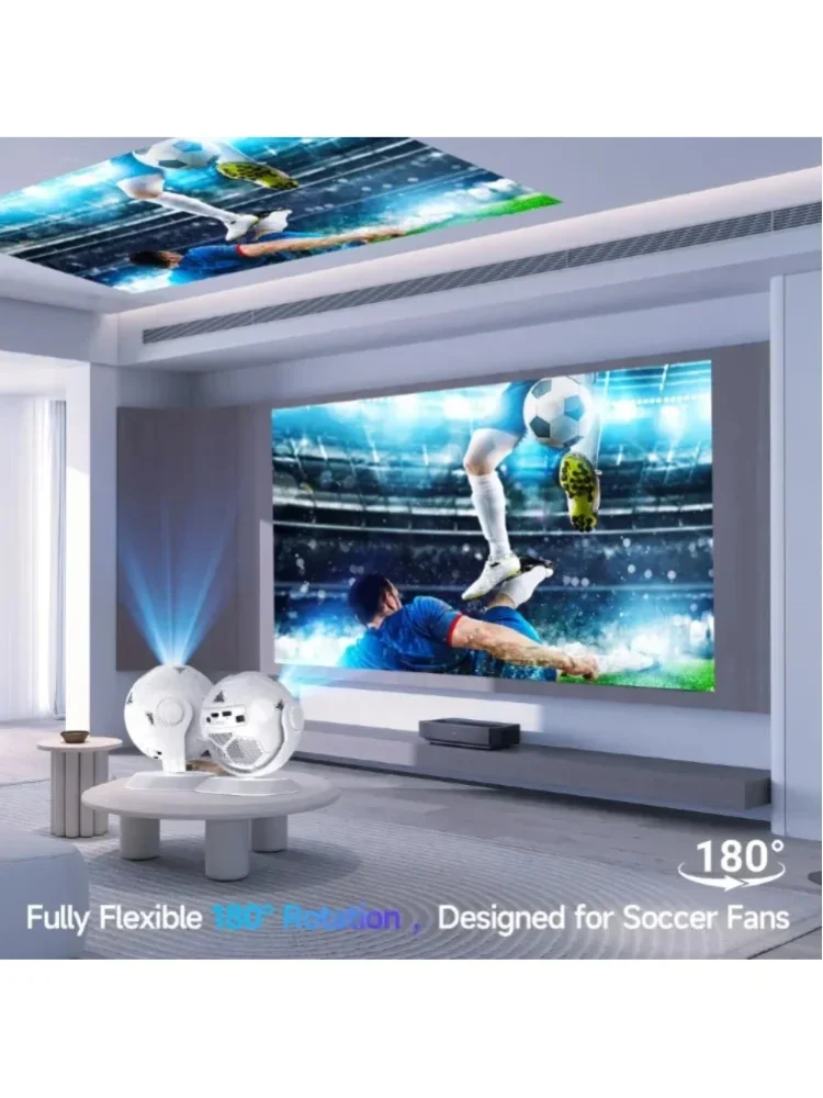 Magcubic HY300F – przenośny projektor do użytku domowego, projektor 8K, 300 ANSI, LED, Wi-Fi 6, Bluetooth 5.4, projektor do pokazywania filmów sportowych, idealny do kina domowego. — 2