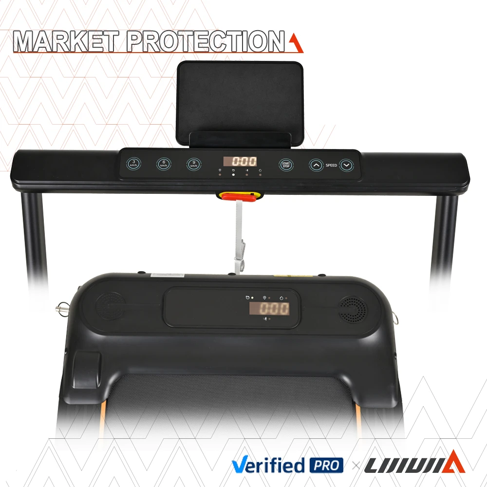 Lijiujia Wholesale Small Exercise Fitness Equipment 2 in 1 Multiple Control Folding Electric Walking Pad Treadmills