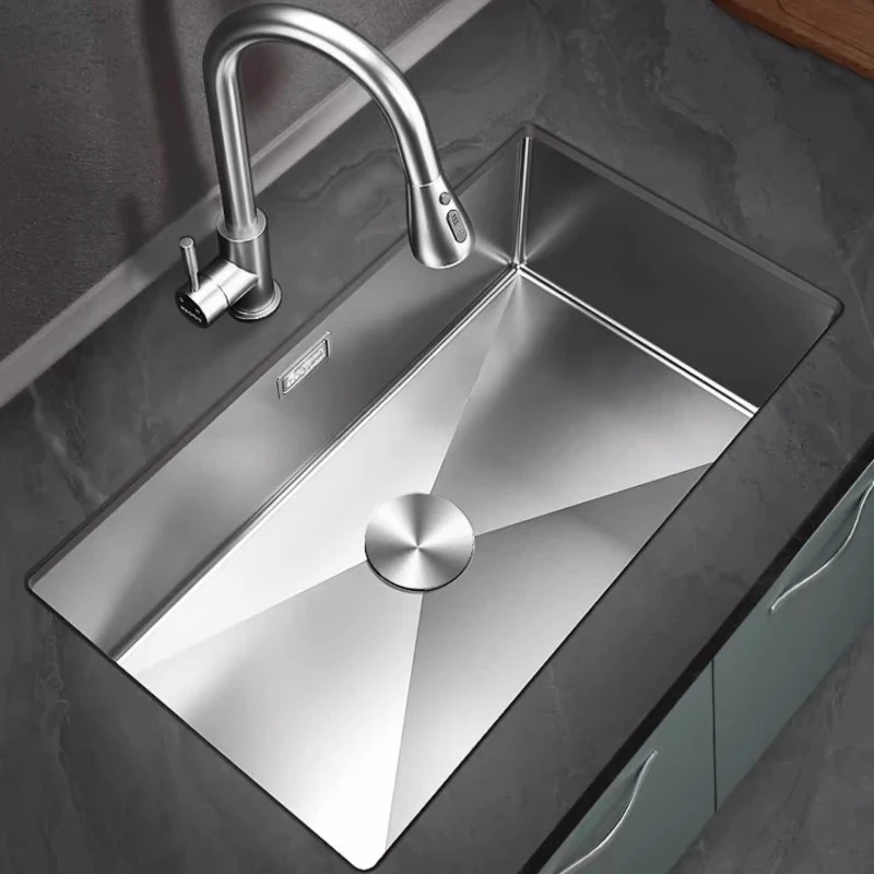 

Stainless steel nano sink household kitchen vegetable basin dishwasher brushed under the counter basin 255