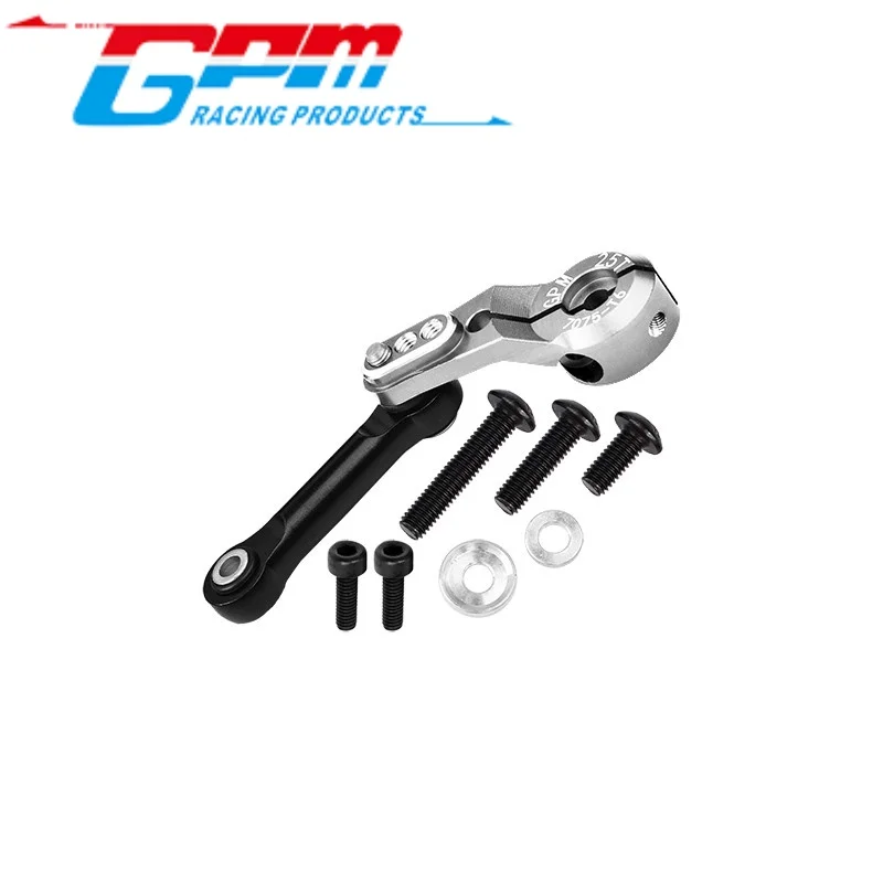 GPM SLE16025TN ALUMINUM 7075-T6 TIE ROD+25T SERVO HORN (SILVER INLAY VERSION) FOR TRAXXAS 1/8 SLEDGE / ARRMA KRATON / RC Upgrade