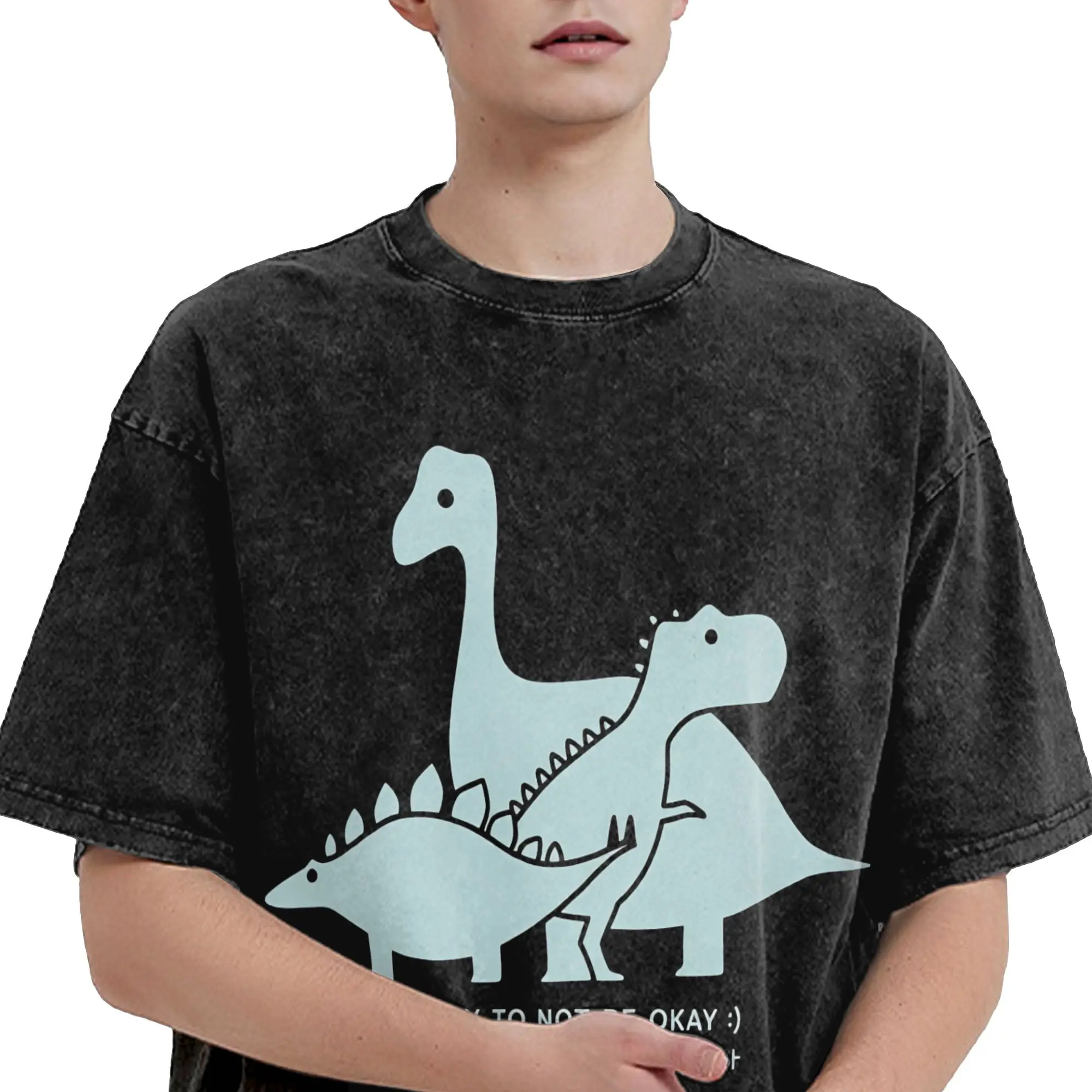 It’s Okay to Not be Okay Cartoon T Shirt  Novelty T-Shirts Short Sleeve Y2K Classic Tshirt Summer Casual O Neck Big Size Clothes