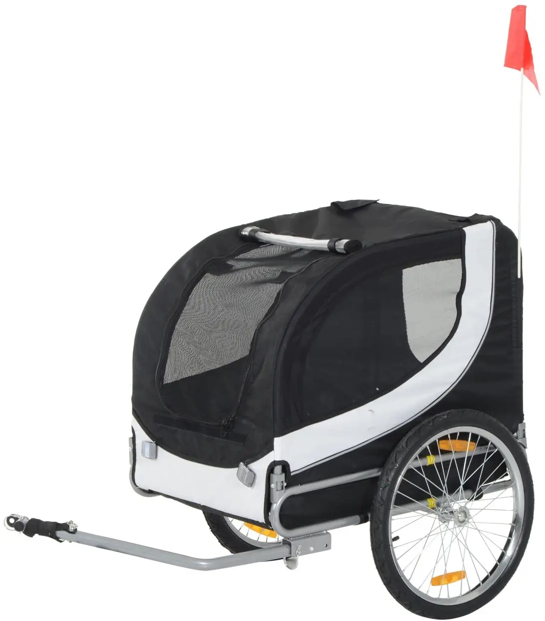 2-In-1 Twin Baby Kids Bicycle Bike Trailer Pet Bicycle Trailer Foldable Utility Pet Stroller Dog Cat Carrier Bicycle Trailer