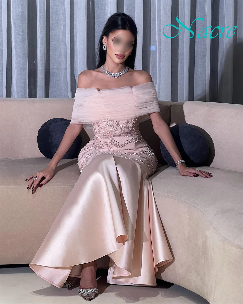 Роскошное атласное вечернее платье с вырезом лодочкой по индивидуальному заказу, простые платья русалки для выпускного вечера, современные платья с короткими рукавами для особых случаев