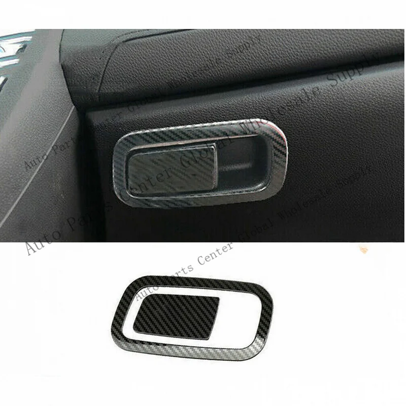 L+ For Honda Civic 2016-2021 Steel Carbon Fiber Passenger Storage Box Handle Panel