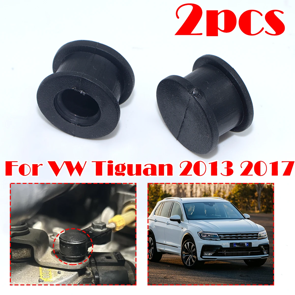 

2Pcs Gear Shifter Cable Bushing For VW Tiguan 2017 2013 Automatic Connector Gearbox Linkage Rubber Bush Trans 09G321397A Repair