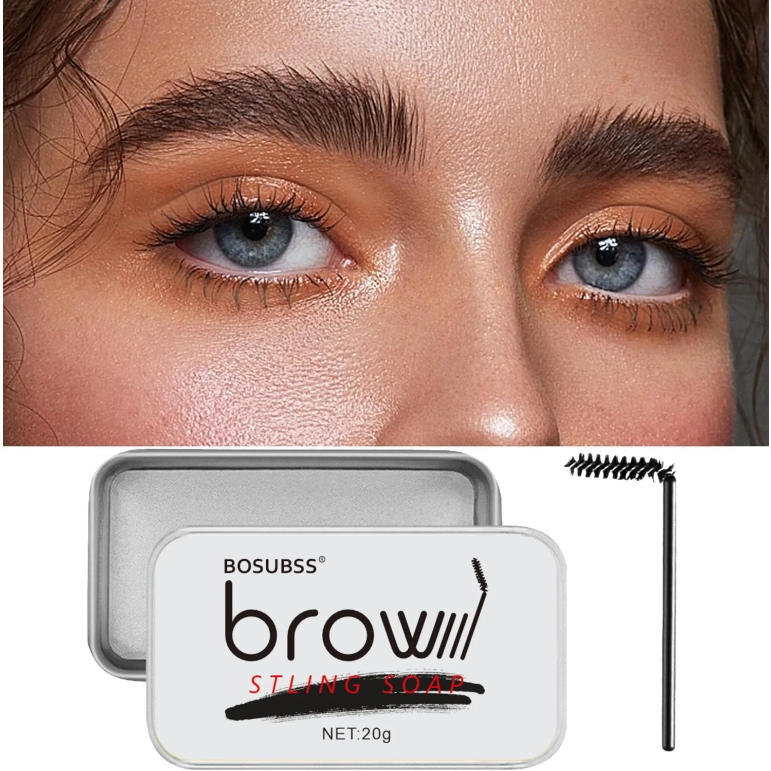Waterproof Transparent Eyebrow Soap Set of 2 Clear Waterproo