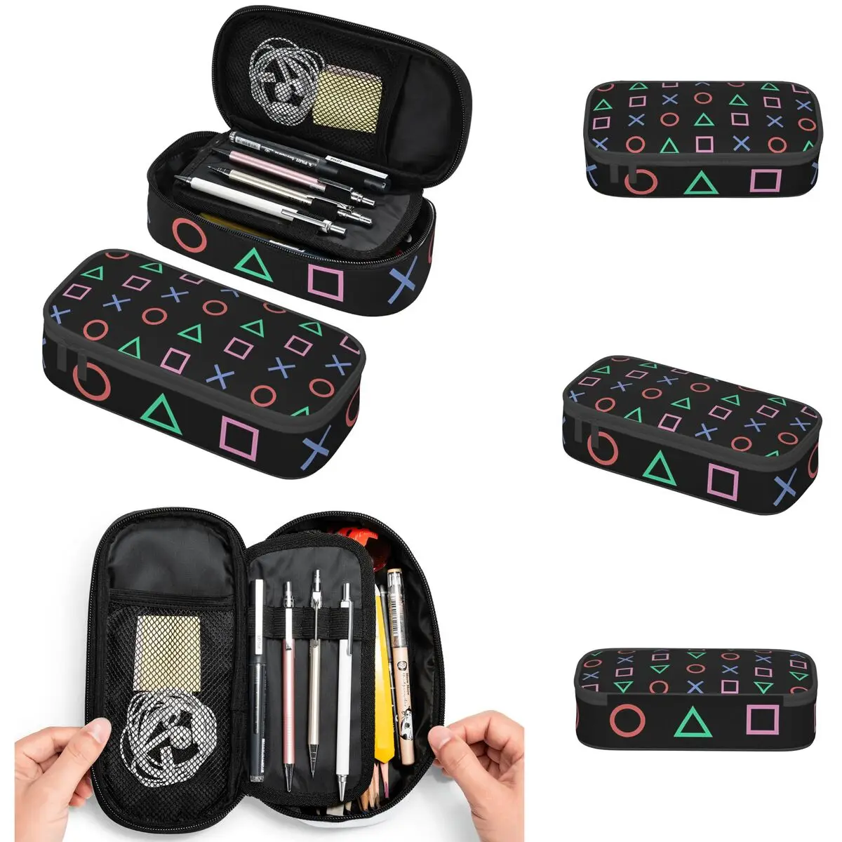 Classico Controller Buttons Icon Pencil Cases Big Capacity Pen Bags Pen Box Pencil Pouch For Boys Girls Students School Office