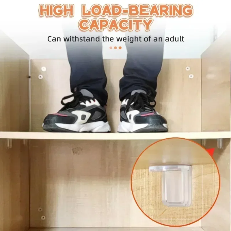 

Adhesive Shelf Support Wardrobe Closet Cabinet Partition Bracket Wall Hanger Household Sticky Fixing Shelves Holders