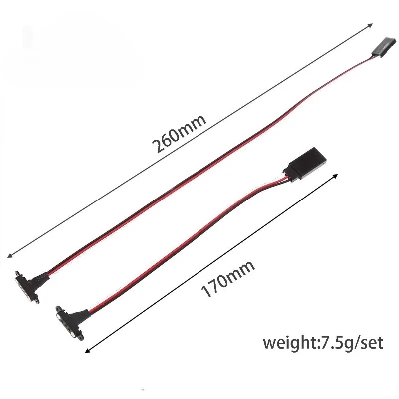 17+26cm Magnetic JR Extension Cable Snap-on Extension Wire Connector for RC Car Aircraft Helicopter Boat Drone