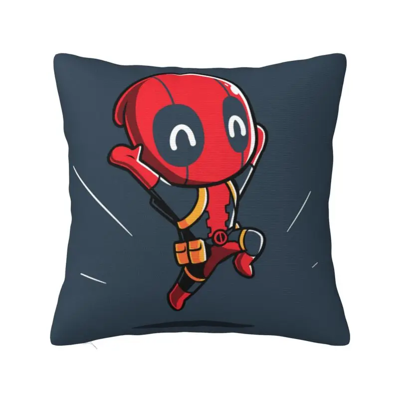 

Custom Funny Superhero Comics Deadpool Cushion Cover Velvet Nordic Throw Pillow