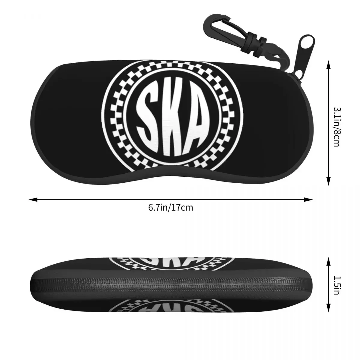 Custom Ska Stamp Shell Glasses Case Unisex Fashion Reggae Music Eyeglasses Case Sunglasses Protector Box