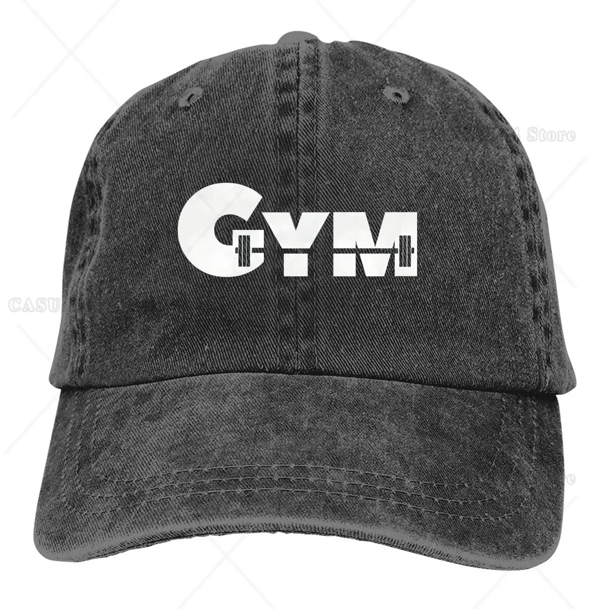 

Cool Gym Barbell Baseball Cap Men Hats Women Visor Protection Snapback Weightlifting Gym Caps