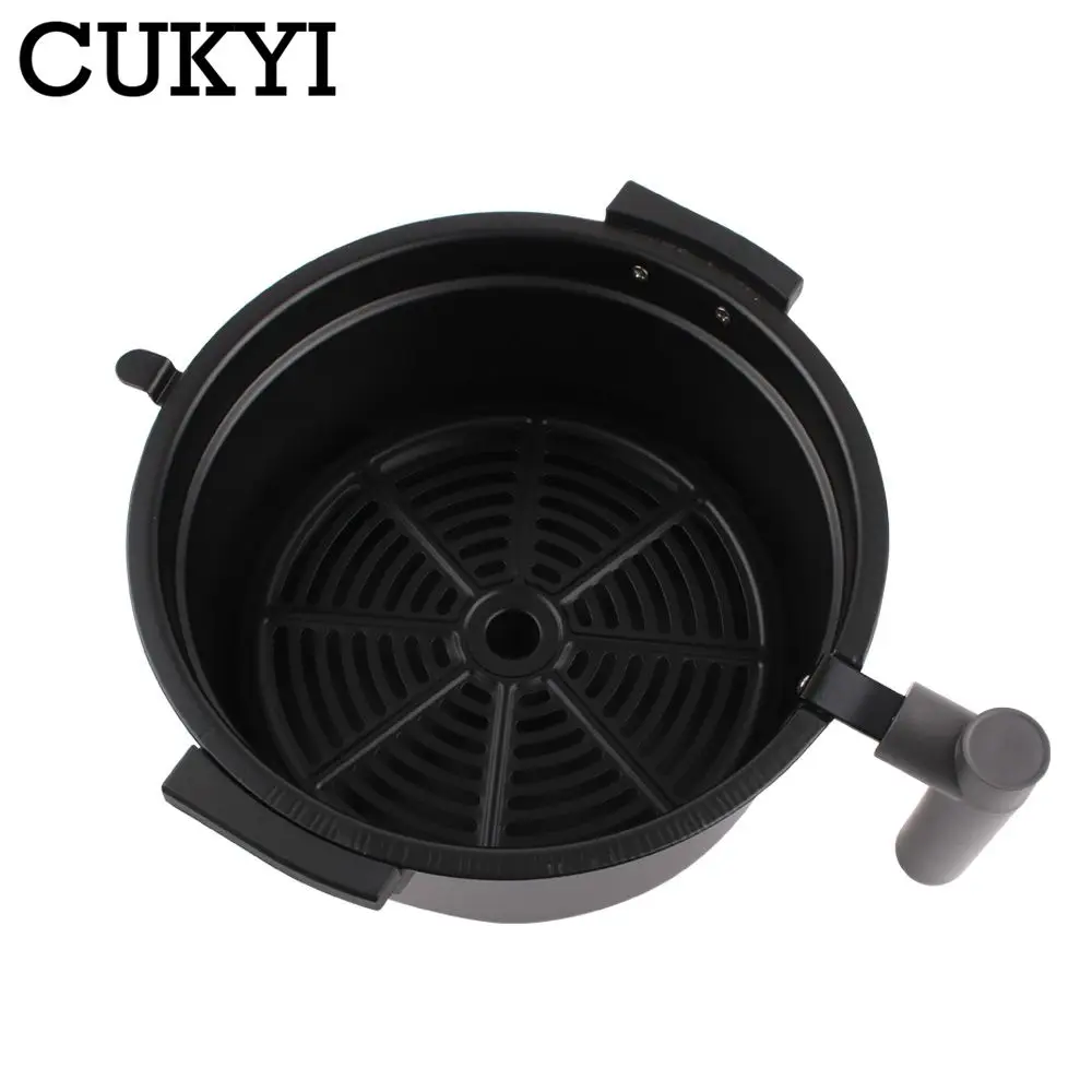 CUKYI 6L Household Fryer Intelligent French Fries Machine Electric Baking Oven Food Cooking Pot Oil Free Kitchen BBQ Tool 220V