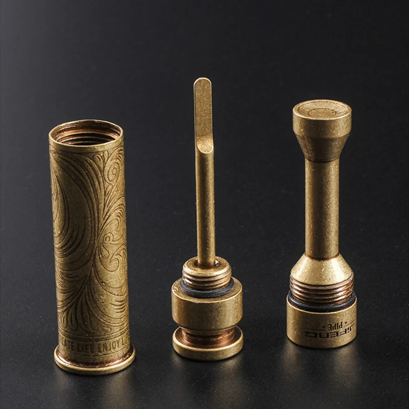 3 In 1 Tobacco Pipe Press Stick Tamper Kit Smoking Pipe Cleaner Metal Tobacco Tamper Cleaning Tools Cigar Smoking Accessories