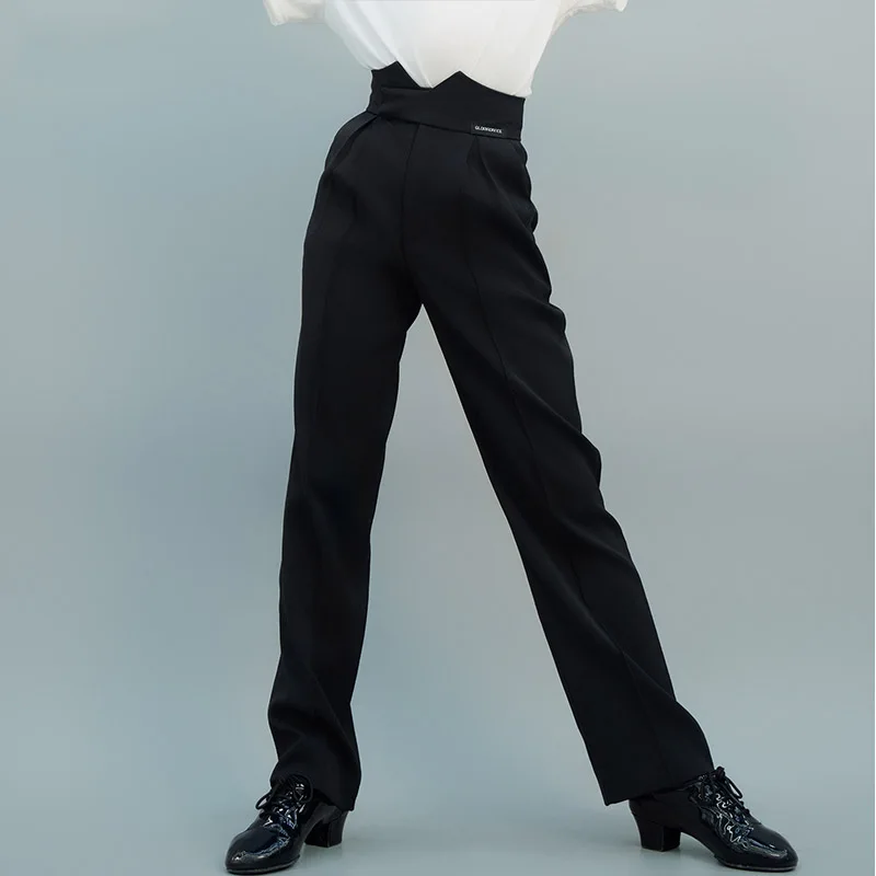 

Boys Latin Dance Pants Kids Training Performance Trousers Black Straight Pants For Salsa Ballroom Competition Latin Clothes 3603