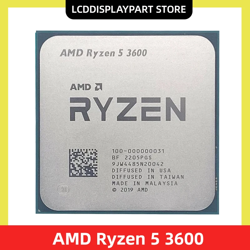 AMD Ryzen 5 3600 R5 3600 3.6 GHz Six-Core Twelve-Thread CPU Processor 7NM 65W L3=32M 100-000000031 Socket AM4