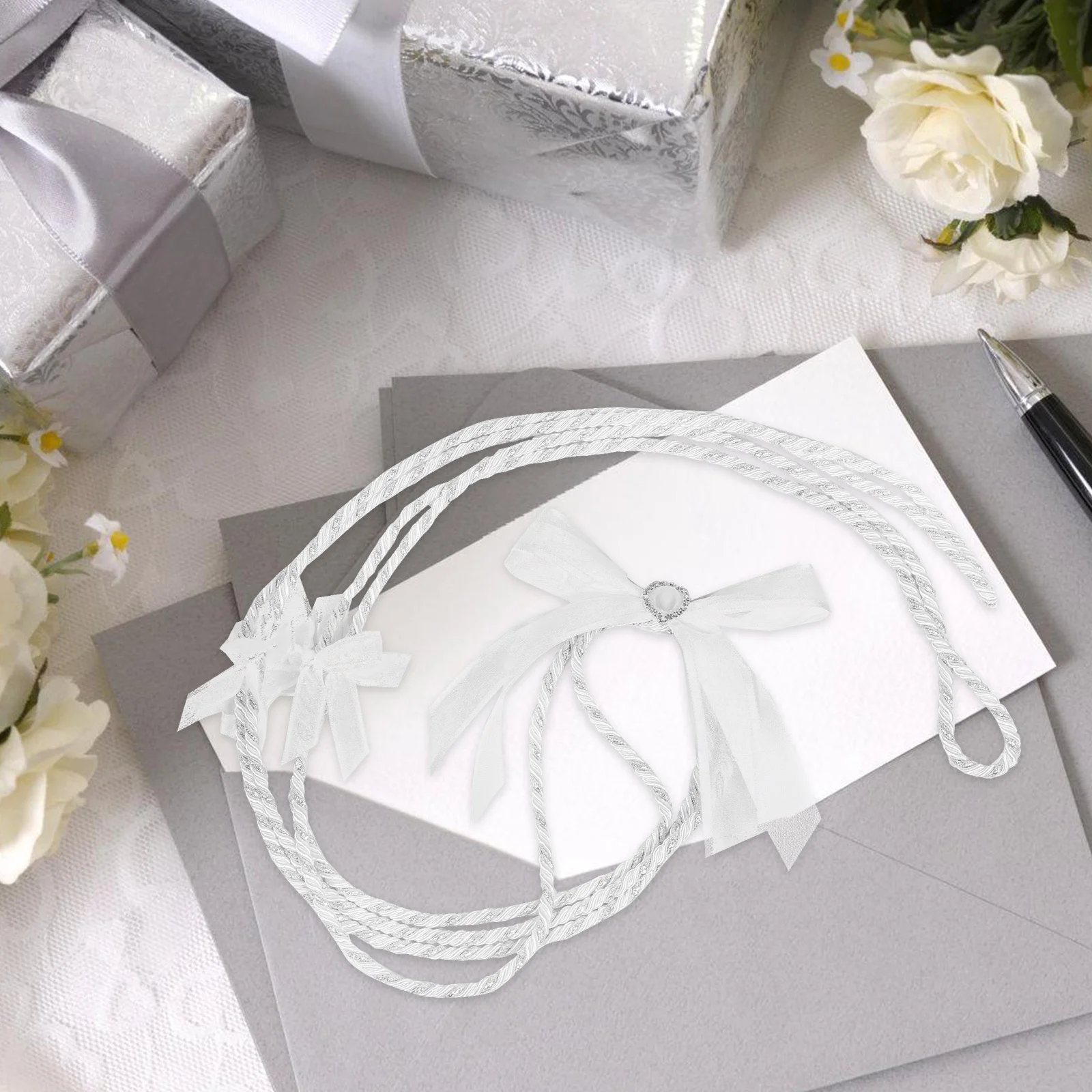 حبل لاسو الزفاف - حبل إيقاع يدوي أنيق للاحتفال - حبل توحيد الزفاف قابل لإعادة الاستخدام مع المعلقات - الزواج التقليدي #6