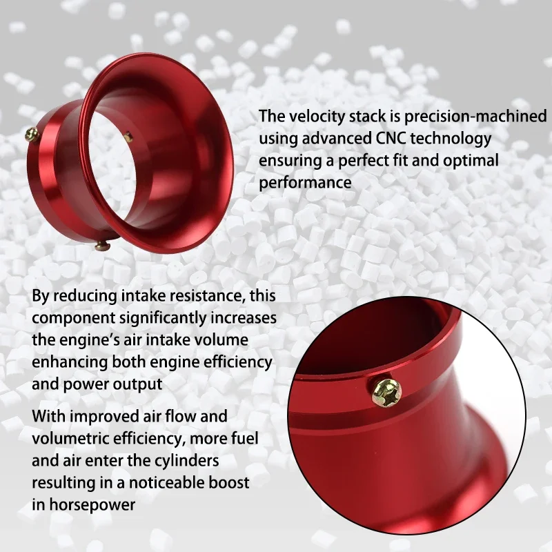 ONLEEYPP Motocyklowy Aluminiowy Filtr Powietrza 50mm Interfejs Filtra Powietrza Do Motocykli Terenowych Karburator Kielich Filtra Akcesoria Motocrossowe