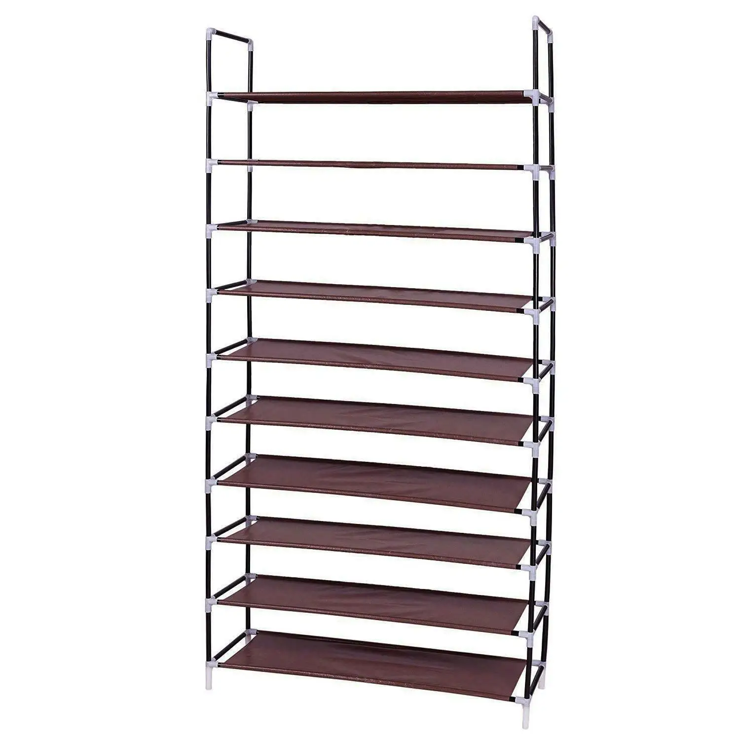 10 Tier 50 Pair Waterproof Shoe Rack Organizer Storage Shelves Free Standing