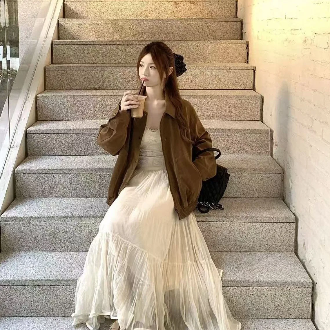 الرجعية Jaet ماتي طوق ort معطف الخريف الشتاء جديد Sle Faionable المرأة العصرية ملابس خارجية السيدات قسط مباراة كل #4