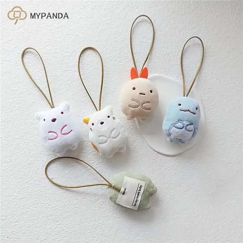 Lovely Cartoon Plush Doll Name Tag Keychain Soft Stuffed Animal Dolls Bag Pendant Backpack Accessories For Kids Girls