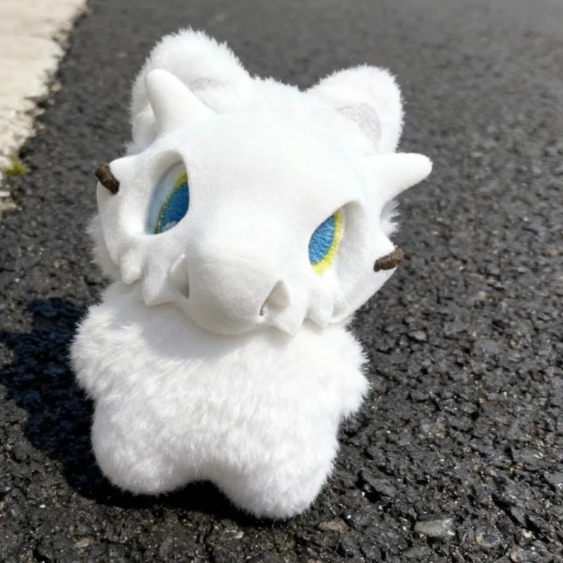 Super Cute Kitten Wearing Dinosaur Skeleton Mask Plush Keychains Kawaii Plushie Cat Toy Backpack Pendant Soft Stuffed Plush Doll view 5