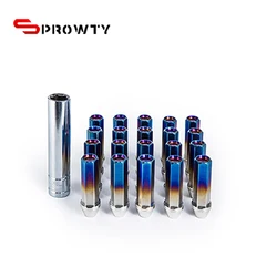 SPROWTY 20pcs Wheel Lug Nuts M12x1.5 / M12x1.25 / M14x1.5 / 1/2-20 Thread 45mm Height T304 Stainless Steel for Car Modification