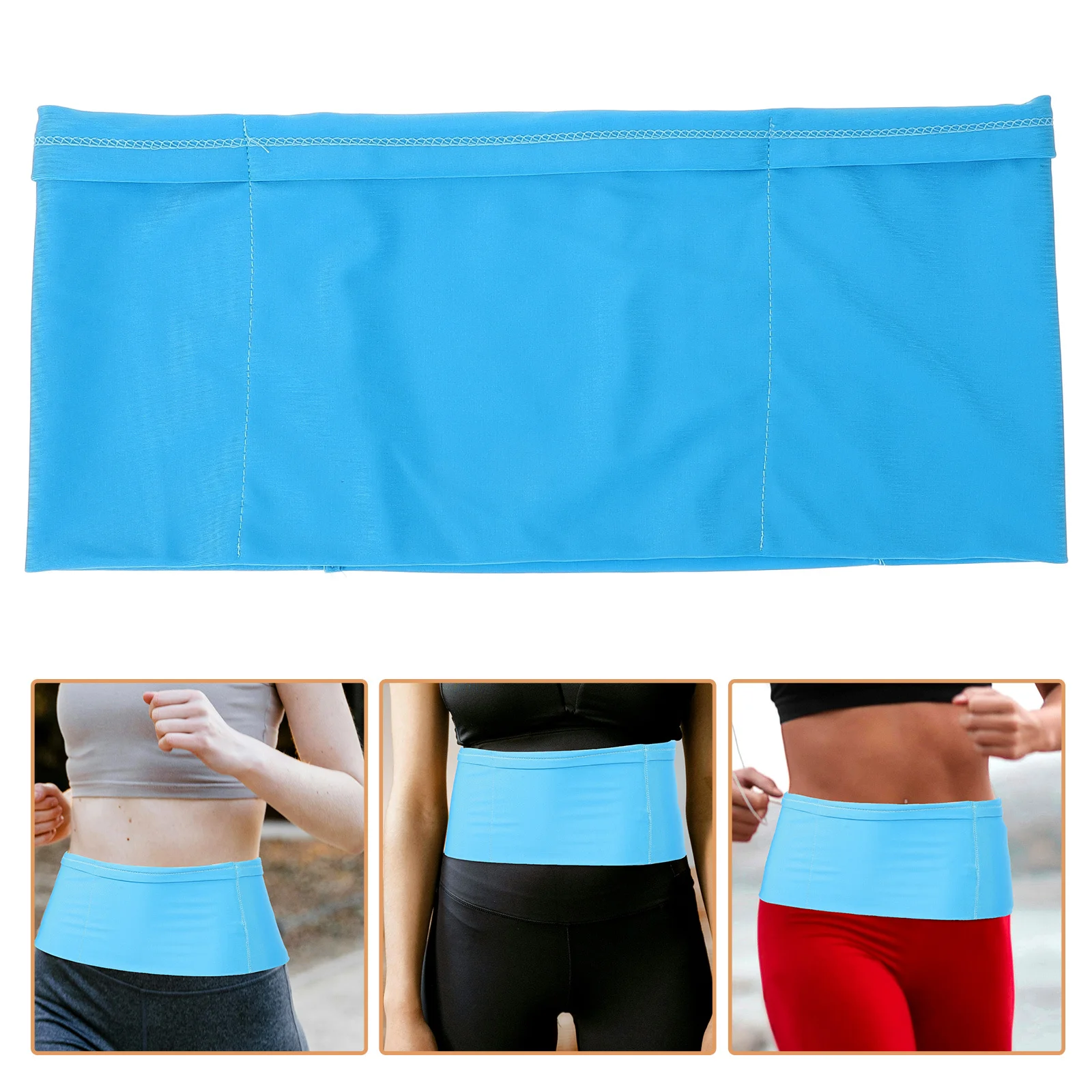 Running Waist Bag Elastic High Density Fabric Waist Pouch for Outdoor Hiking Camping Cycling Phone Holder Scratch Resistant