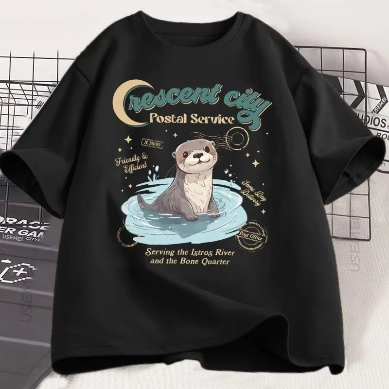 تي شيرت خدمة بريد مدينة الهلال للرجال والنساء تي شيرت خدمة قضاعة تي شيرت Ruhn Danaan Bookish تي شيرت Harajuku جرافيك تي شيرت ملابس