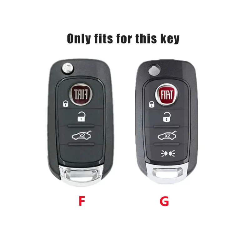 Zinc Alloy Car Smart Remote Key Case Cover Shell Protector For FIAT Tipo Toro Nuovo Freedom 500X Doblo Argo Grazie Accessories