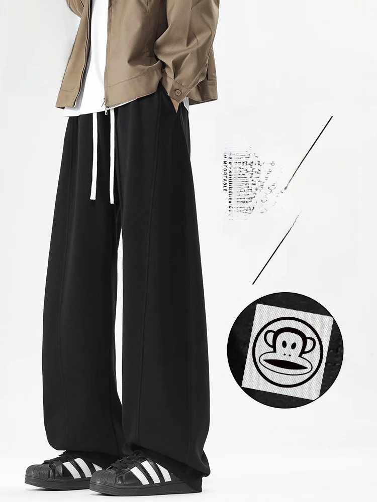 

Модные удобные мужские спортивные брюки PaulFrank свободного кроя, повседневные прямые брюки, осенняя новинка, молодежная мода