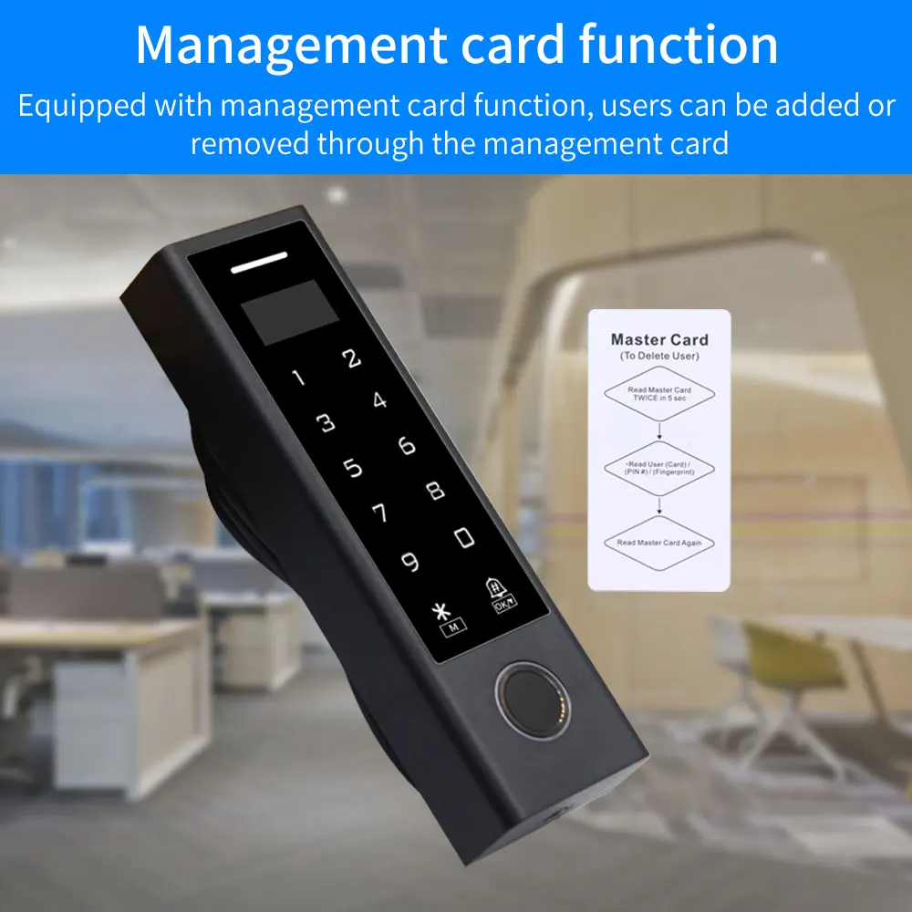 Waterproof Wifi Tuya APP Fingerprint Access Controller Standalone RFID Keyboard Touch Keypad with LCD 125KHz Door Opener System