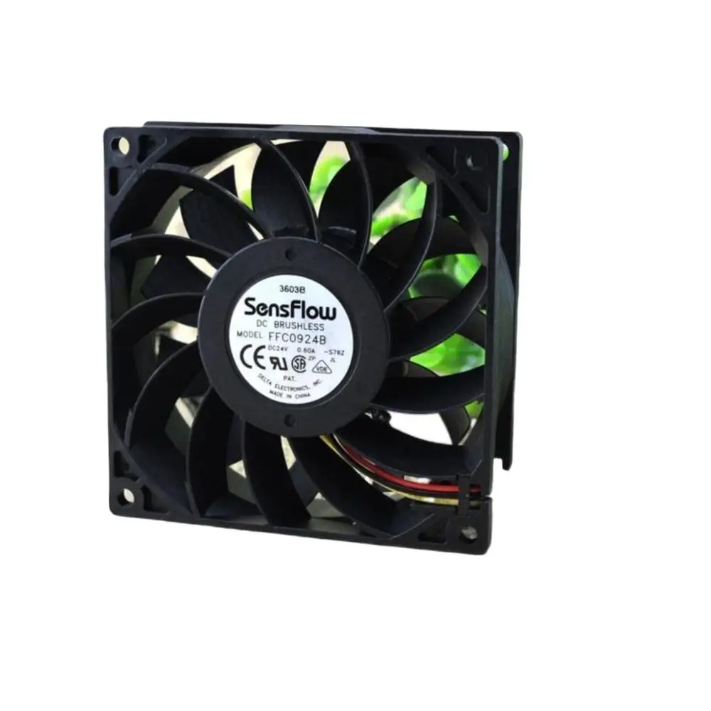 

For Delta FFC0924B 9cm 24V 0.60A 3-Pin Cooling Fan Temperature Converter, Servers, Industrial Equipment & HVAC Systems