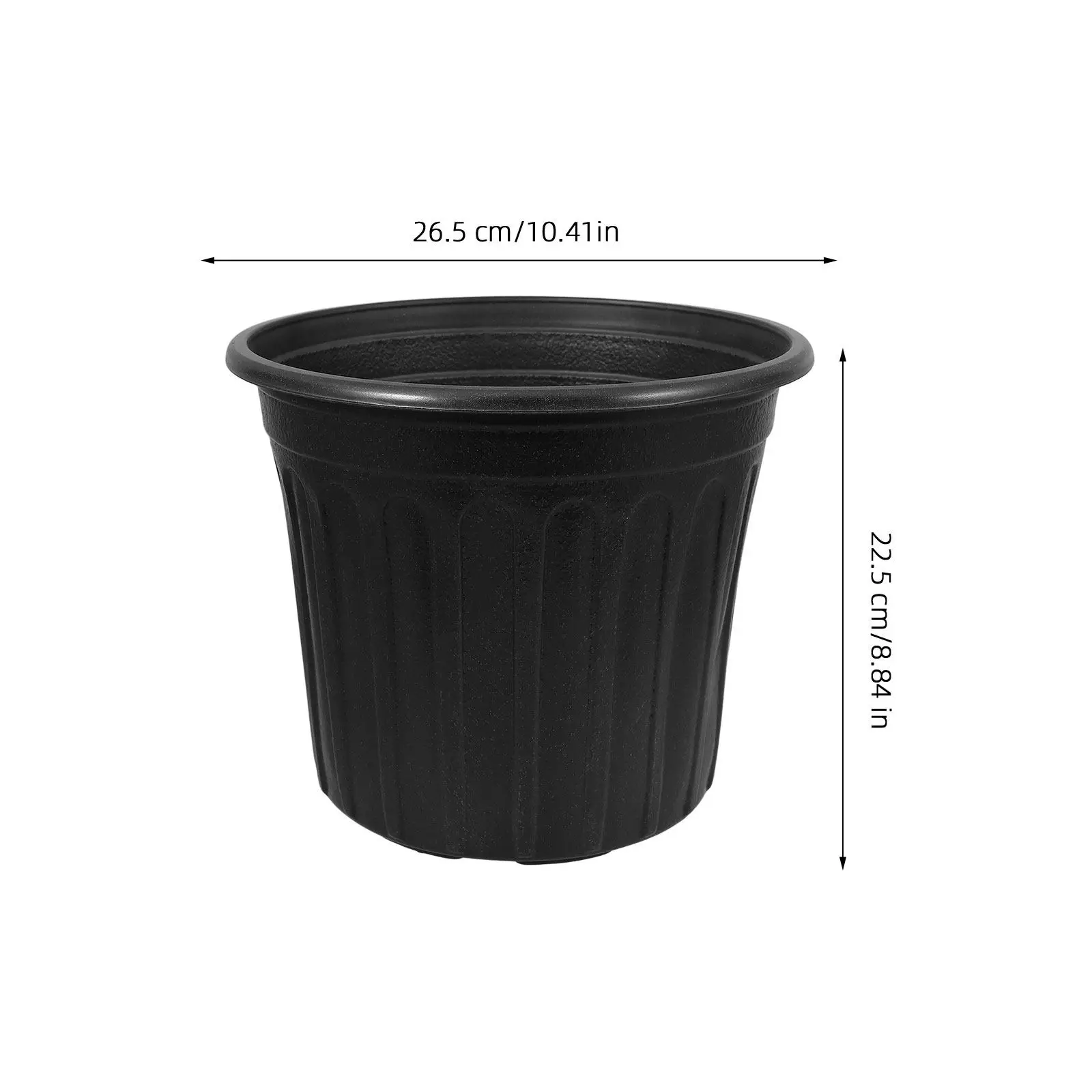 6Pcs Stylish Black Thickened Nursery Pots Plastic Flower Plant Containers for Transplanting Cuttings Small Trees Gardening Pots