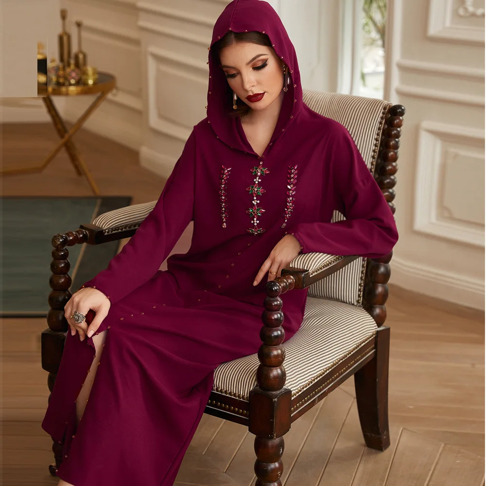 Ramadan Dress Moroccan Caftan for Occasions Evening Dresses Satin Abaya Woman Dubai Luxury Women Muslim Dress Women Robe Arabe