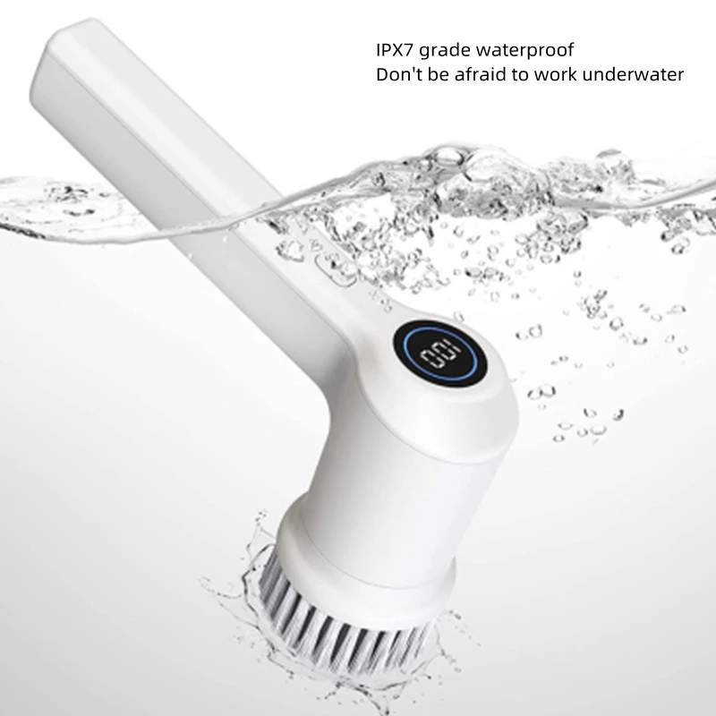 Electric Cleaning Brush multi-function cleaning brush set kitchen bathroom car wash retractable no bending no dead ends