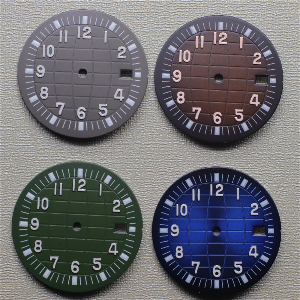

NH35 Dial 32mm Green Luminous Watch Dial Mechanical Watch Modified Accessories for NH35 NH36 Movement Single Calendar Watch Face